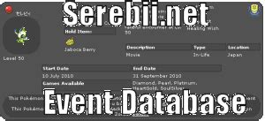 serebii net|Serebii.net Event Database.